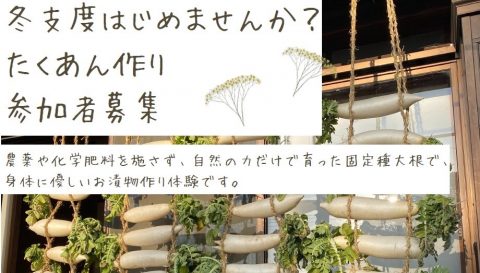 農家の冬仕事｜固定種野菜の三浦大根でたくあん作り 開催！